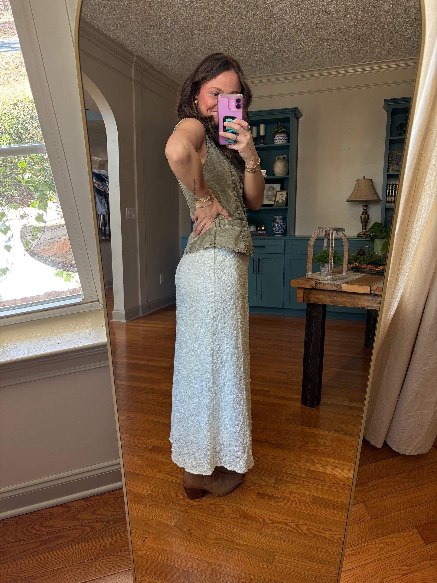 Lace Reverie Midi Skirt