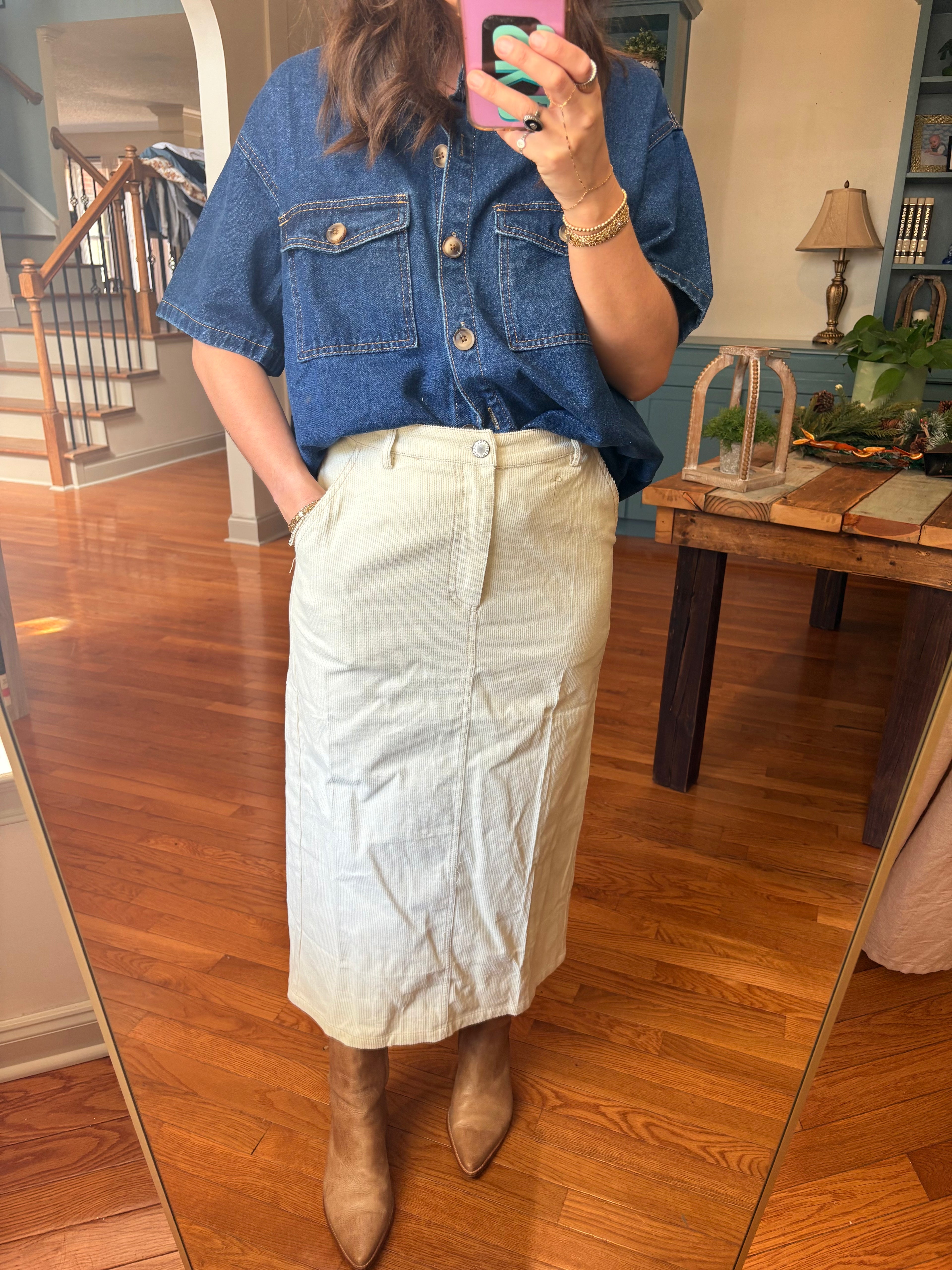 The Split Second Corduroy Skirt