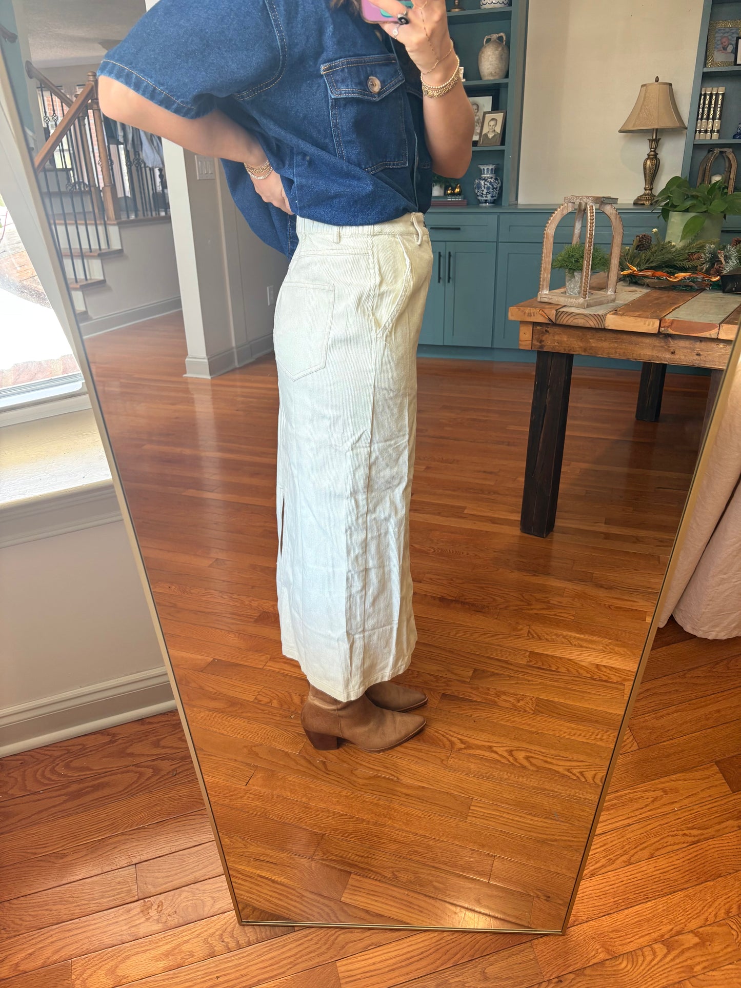 The Split Second Corduroy Skirt