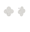 Luna Scratched Clover Earrings