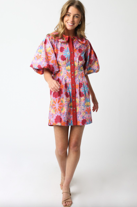 Floral Fluff Mini Dress