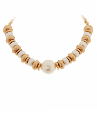 Riley Disk & Pearl Necklace