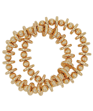 Valerie 2 Row Flat CCB Ball Bracelet