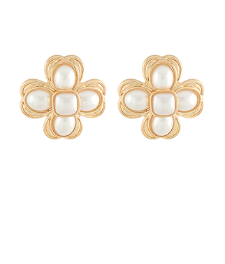 Alina Flower Pearl Earrings