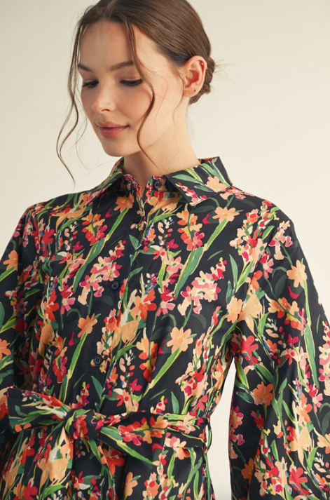 The Bloom Down Midi Dress