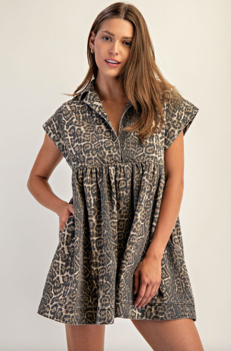 Raw Instinct Leopard Mini Dress