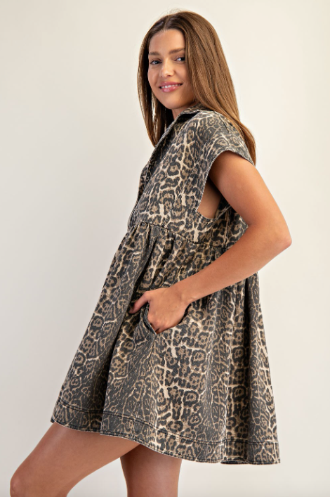 Raw Instinct Leopard Mini Dress