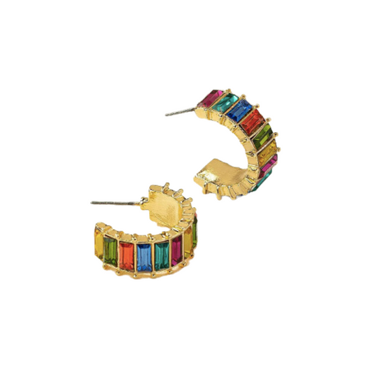 Olivia Rhinestone Hoops