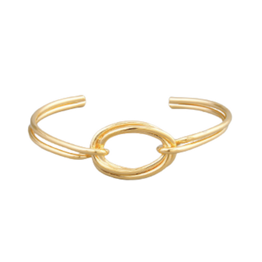 Ginger Double Hollow Circle Accent Bracelet