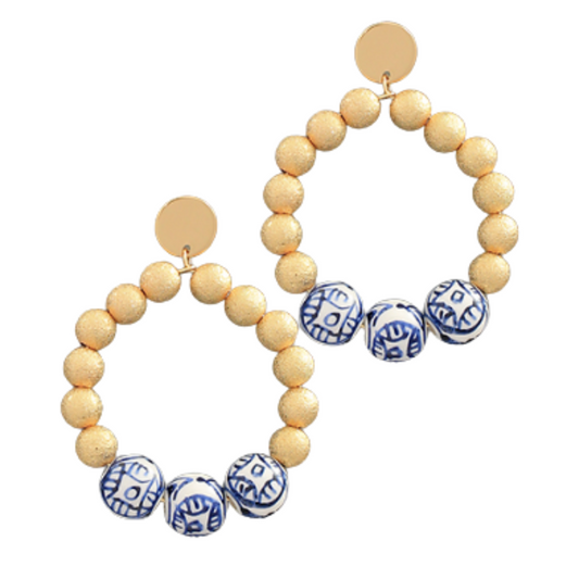 Polly Chinoiserie Bead Earrings