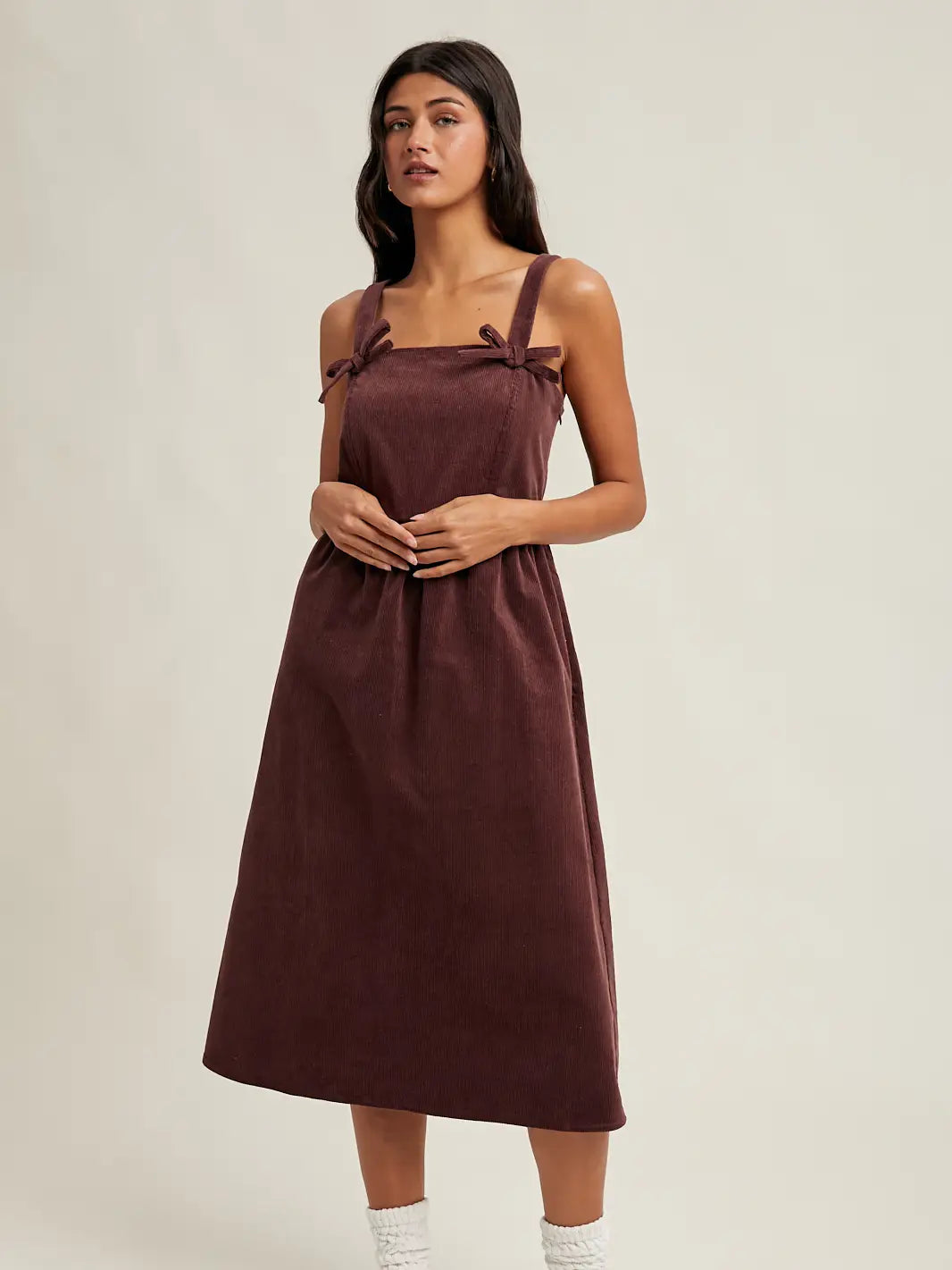 The Corduroy Coquette Midi Dress