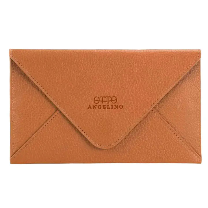 Light Brown Otto Angelino Top Grain Leather Wallet
