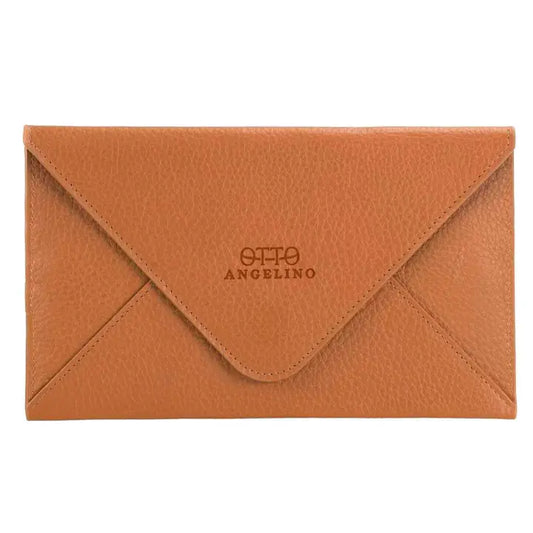 Light Brown Otto Angelino Top Grain Leather Wallet