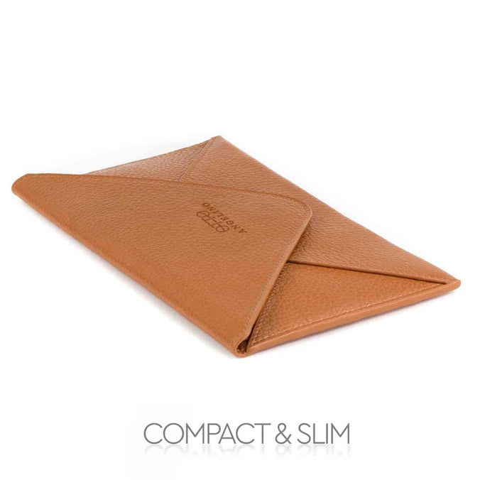 Light Brown Otto Angelino Top Grain Leather Wallet