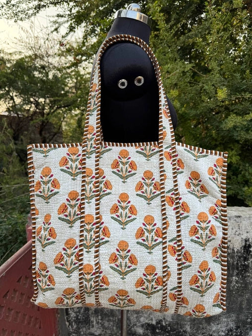 Botanical Stitches Quilted Bag