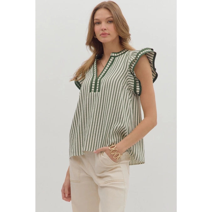 Falling Lines Striped Top