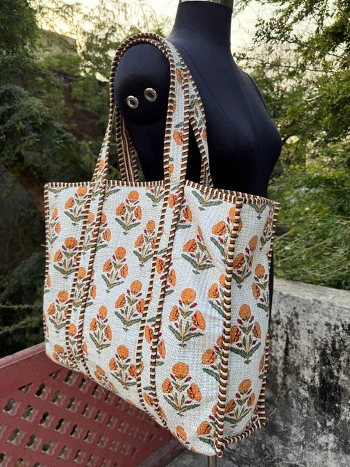 Botanical Stitches Quilted Bag