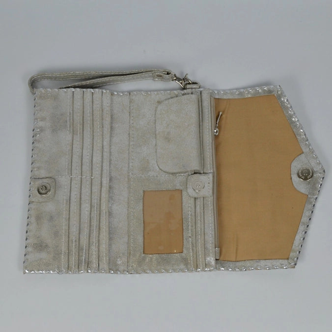 Laura Wristlet Wallet-Suede Leather
