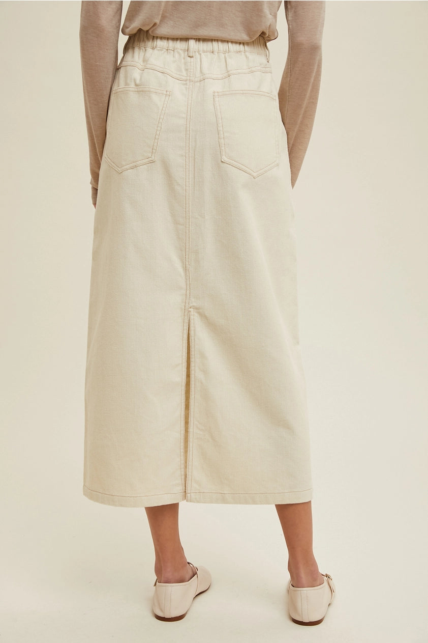 The Split Second Corduroy Skirt