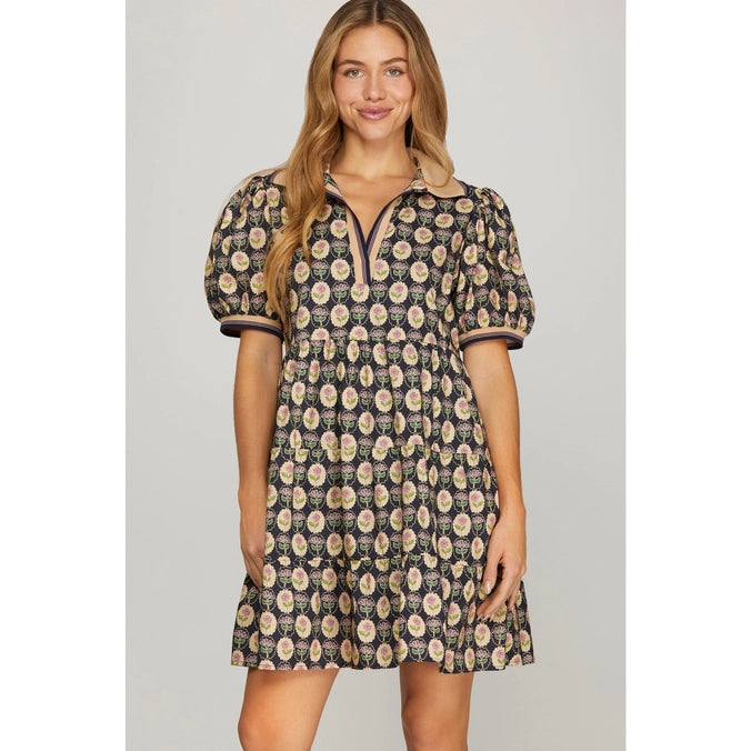 Bloomfall Tiered Mini Dress