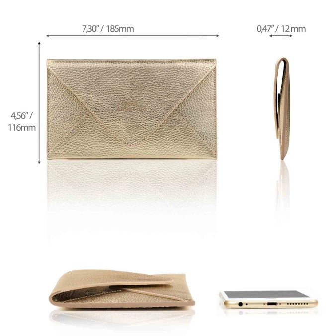 Gold Otto Angelino Leather Wallet