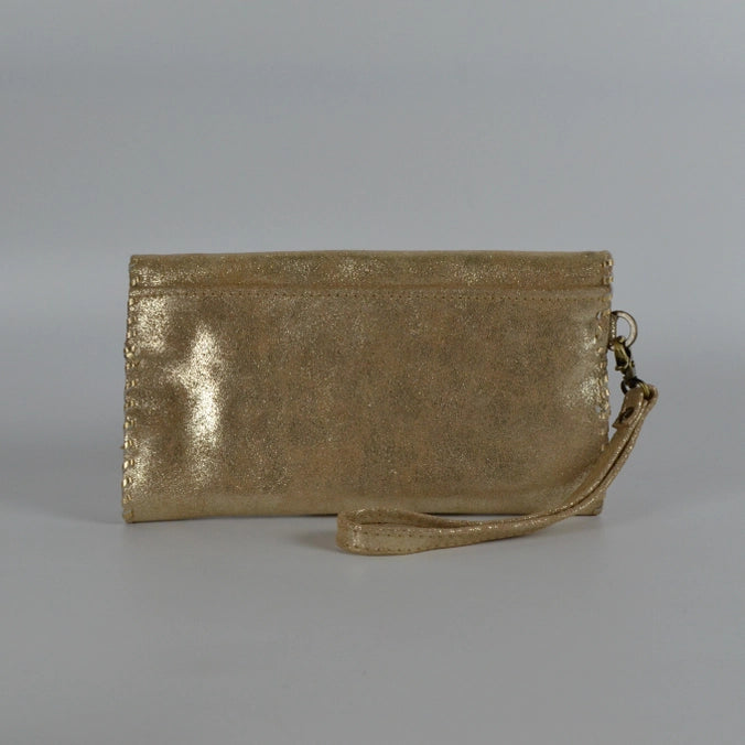 Laura Wristlet Wallet-Suede Leather