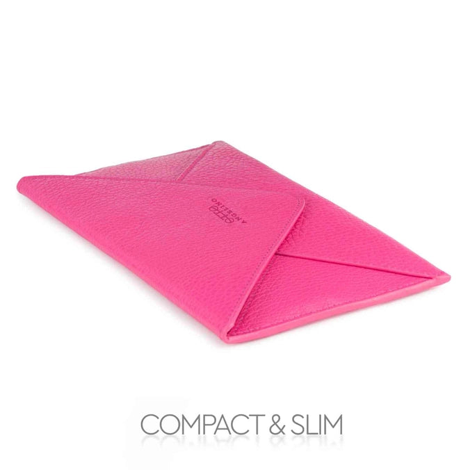 Pink Otto Angelino Top Grain Leather Wallet