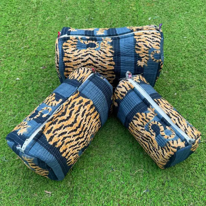 Tote-ally Wild Cosmetic Quilted Bag Set