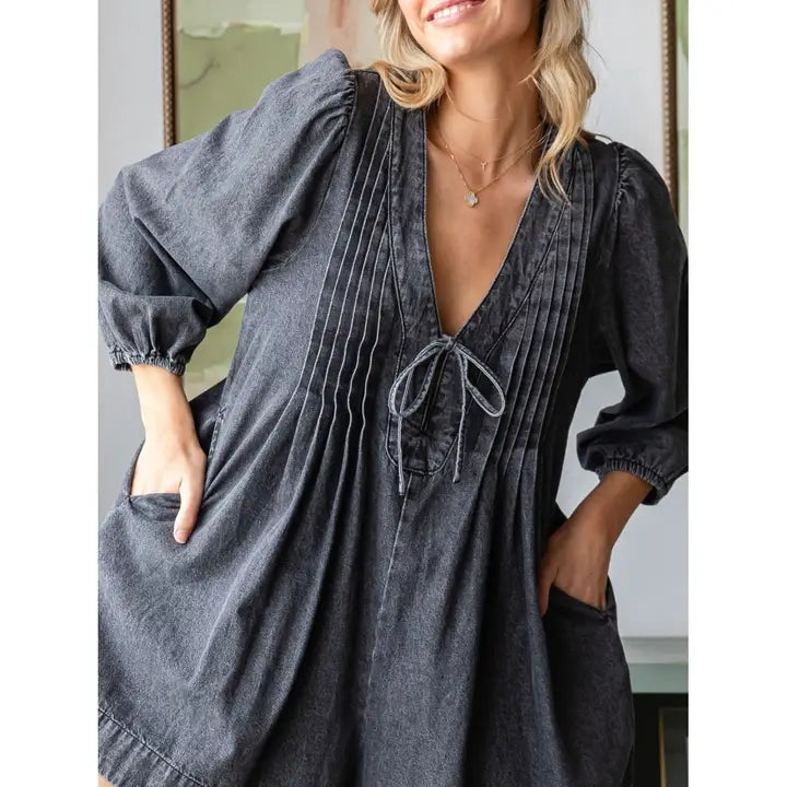 Steel Magnolia Denim Romper