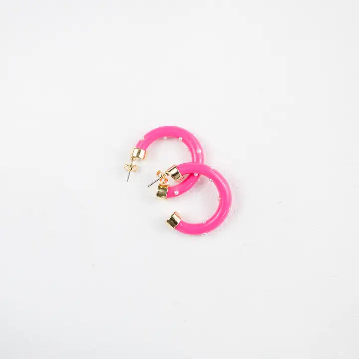 Hot Pink with Pearls - Minis