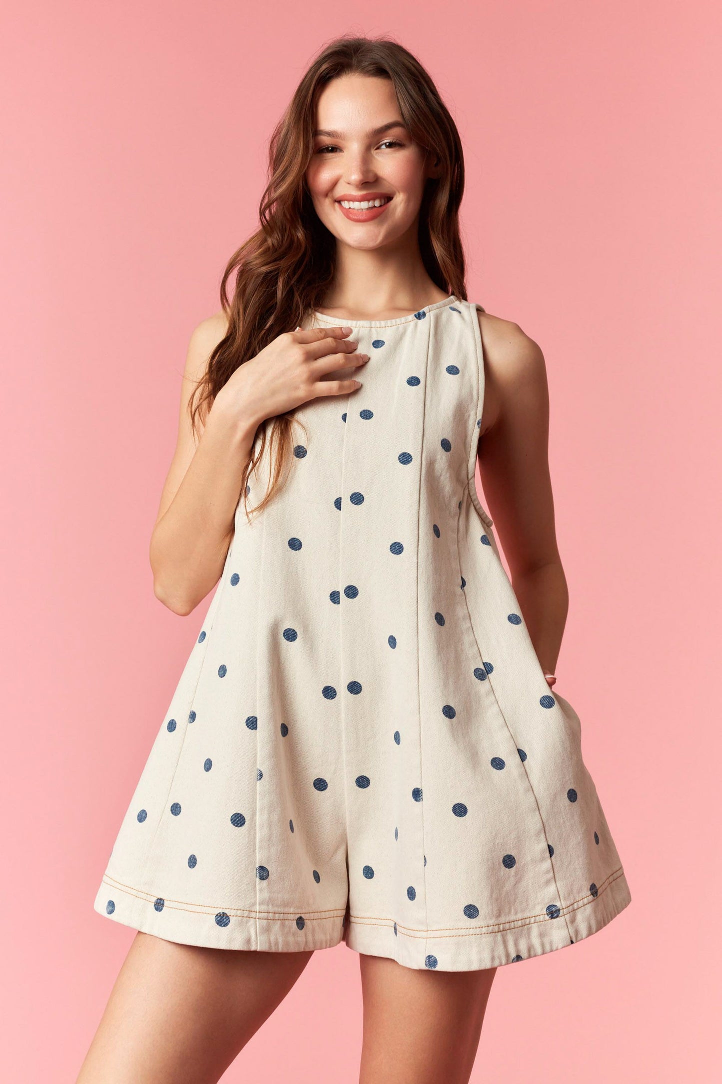 Playful in Polka Dots Romper