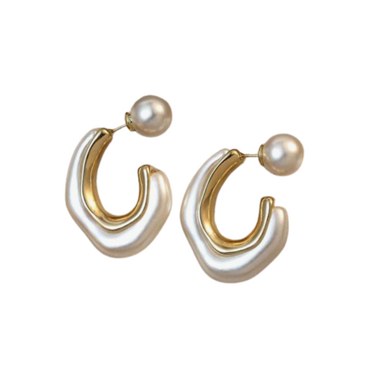 Gracie Pearled Hoops