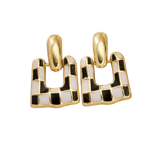 Jaxon Checkered Earrings