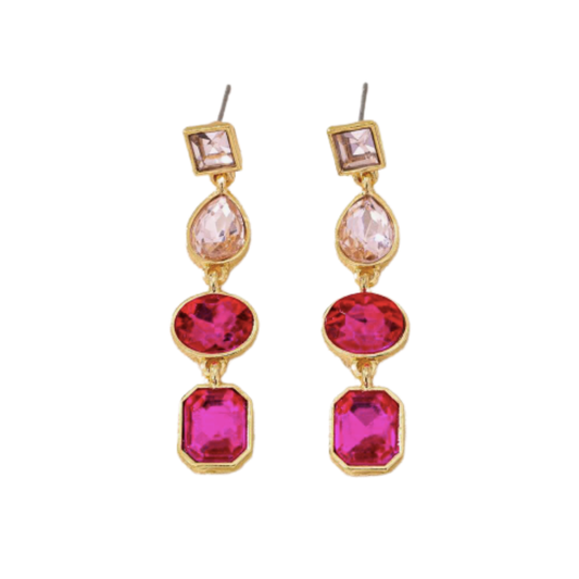 Stella Pink Gemstone Earrings
